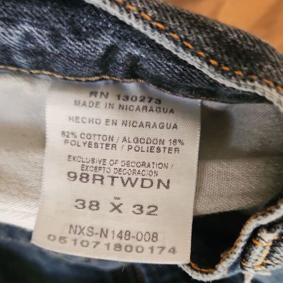 Wrangler Blue Relaxed Jeans with Classic Denim Look 38×32 - Picture 3 of 6